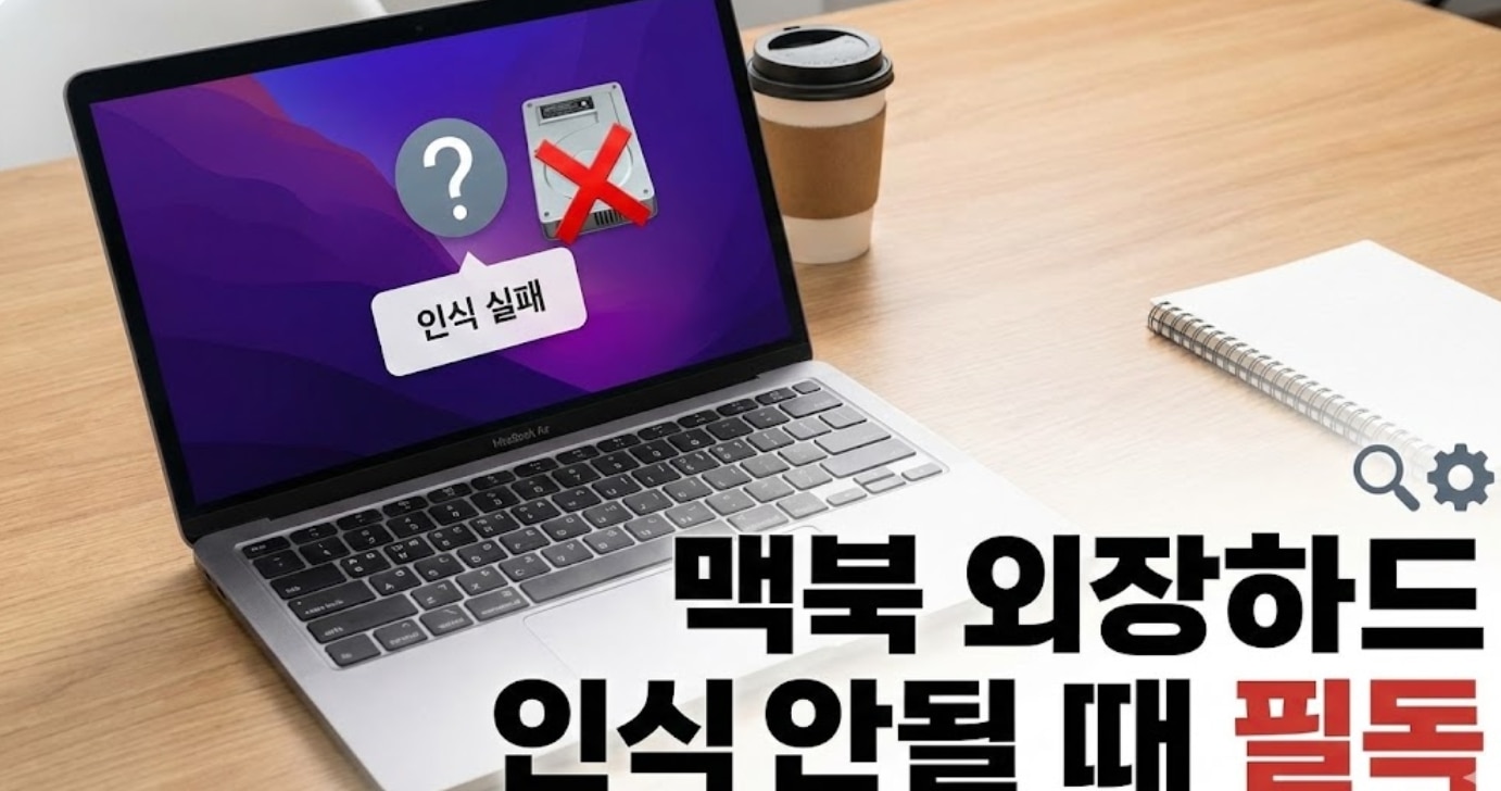 맥북 외장하드 인식 안될 때 필독! NTFS exFAT 차이와 4GB 파일 전송 오류 해결법