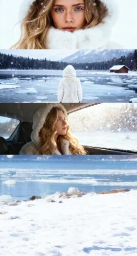 AI Mirror Snowfall 필터 예시