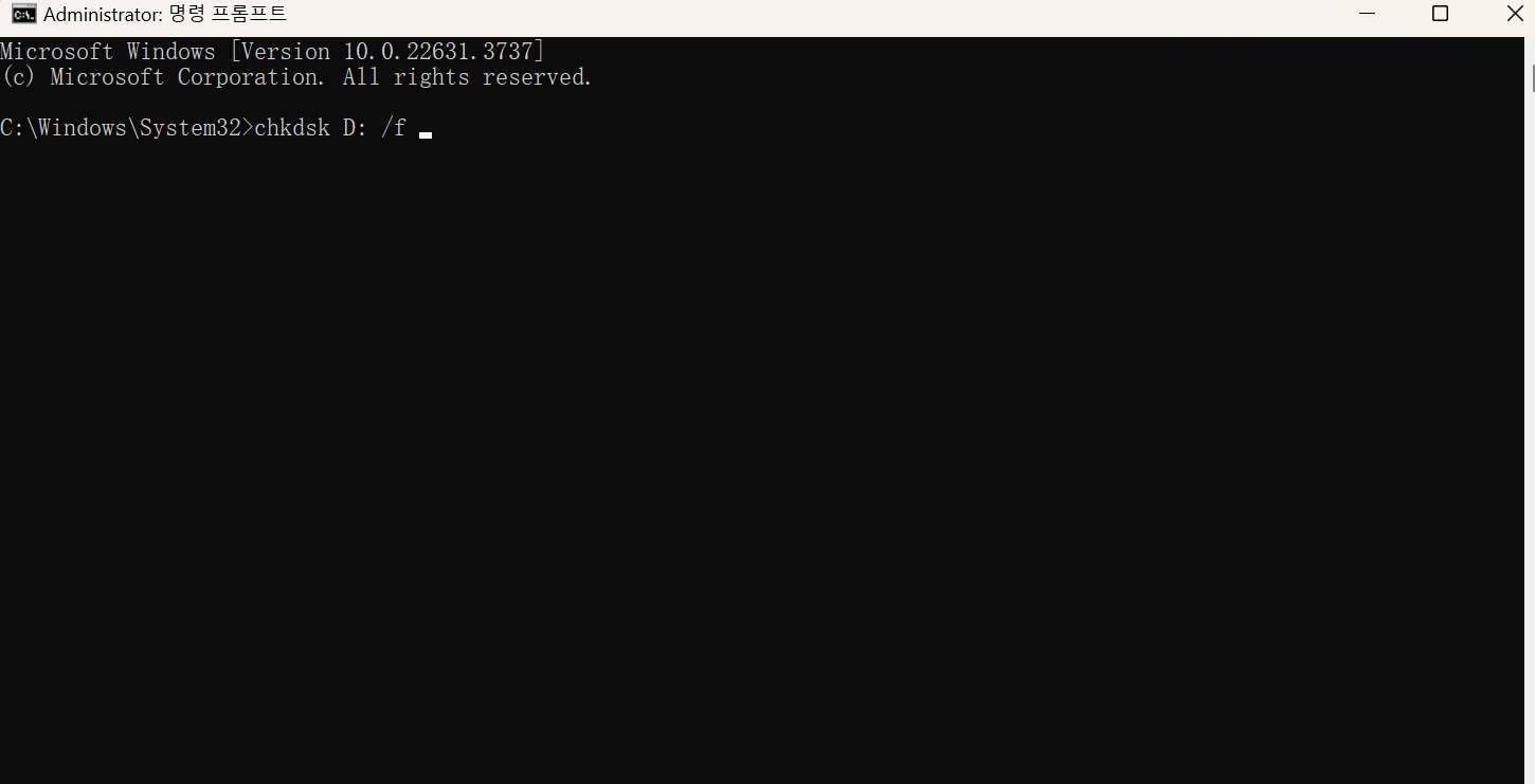CHKDSK 명령어