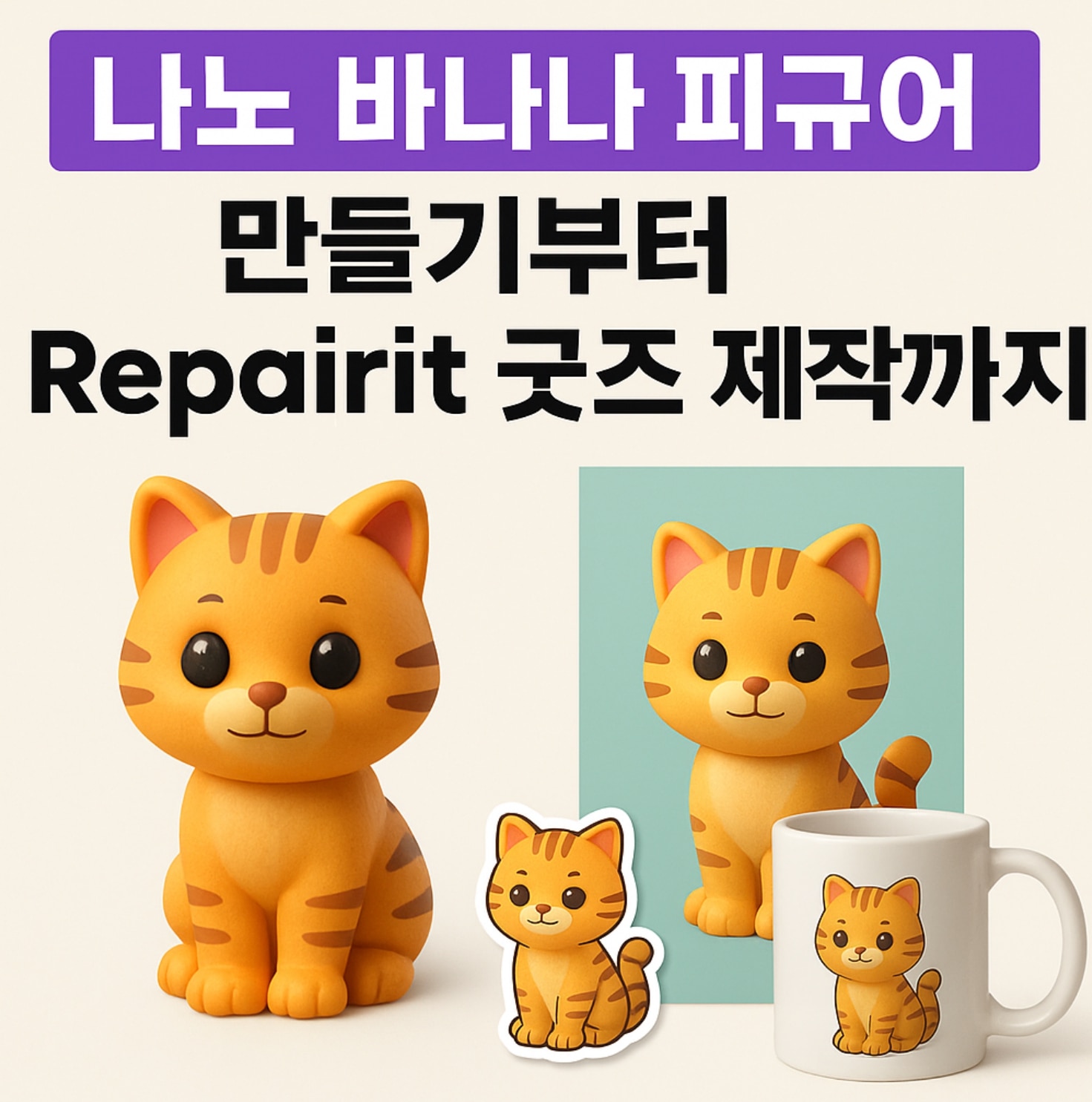 나노 바나나 피규어 만들어부터 Repairit 굿즈 제작까지