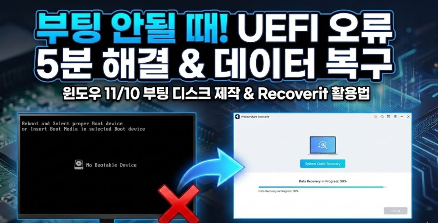 UEFI 사용법 및 부팅 오류 해결법: 컴퓨터 부팅 안될 때 데이터 복구 전략