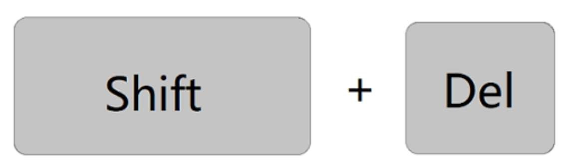 Shift + Delete란