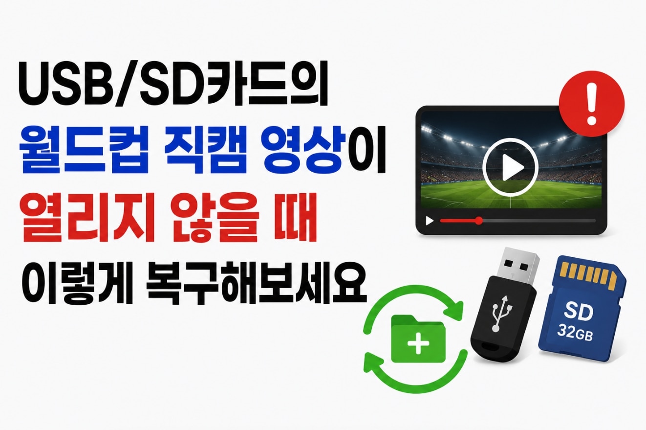 USB SD카드 영상 파일 복구 방법