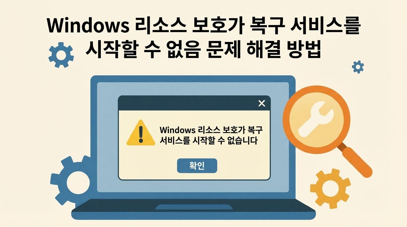 Windows 리소스 보호 복구 서비스 시작 실패? 빠른 해결 방법 7가지