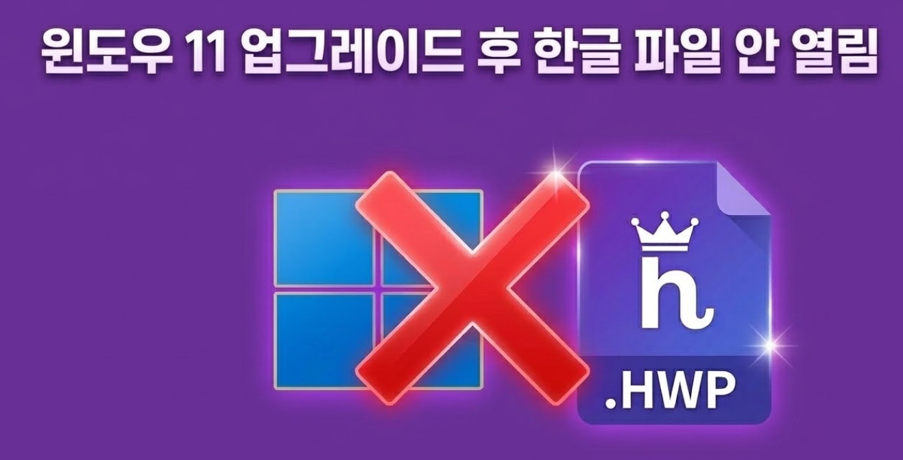 [2026] 윈도우 11 업그레이드 후 한글(HWP) 파일 안 열림 해결 및 복구 가이드