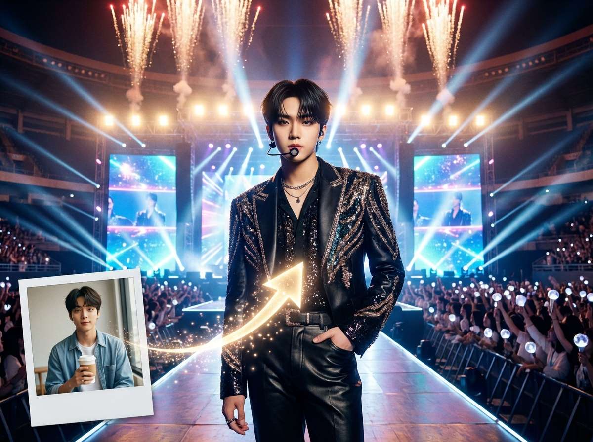 transform photo into K-Pop idol center