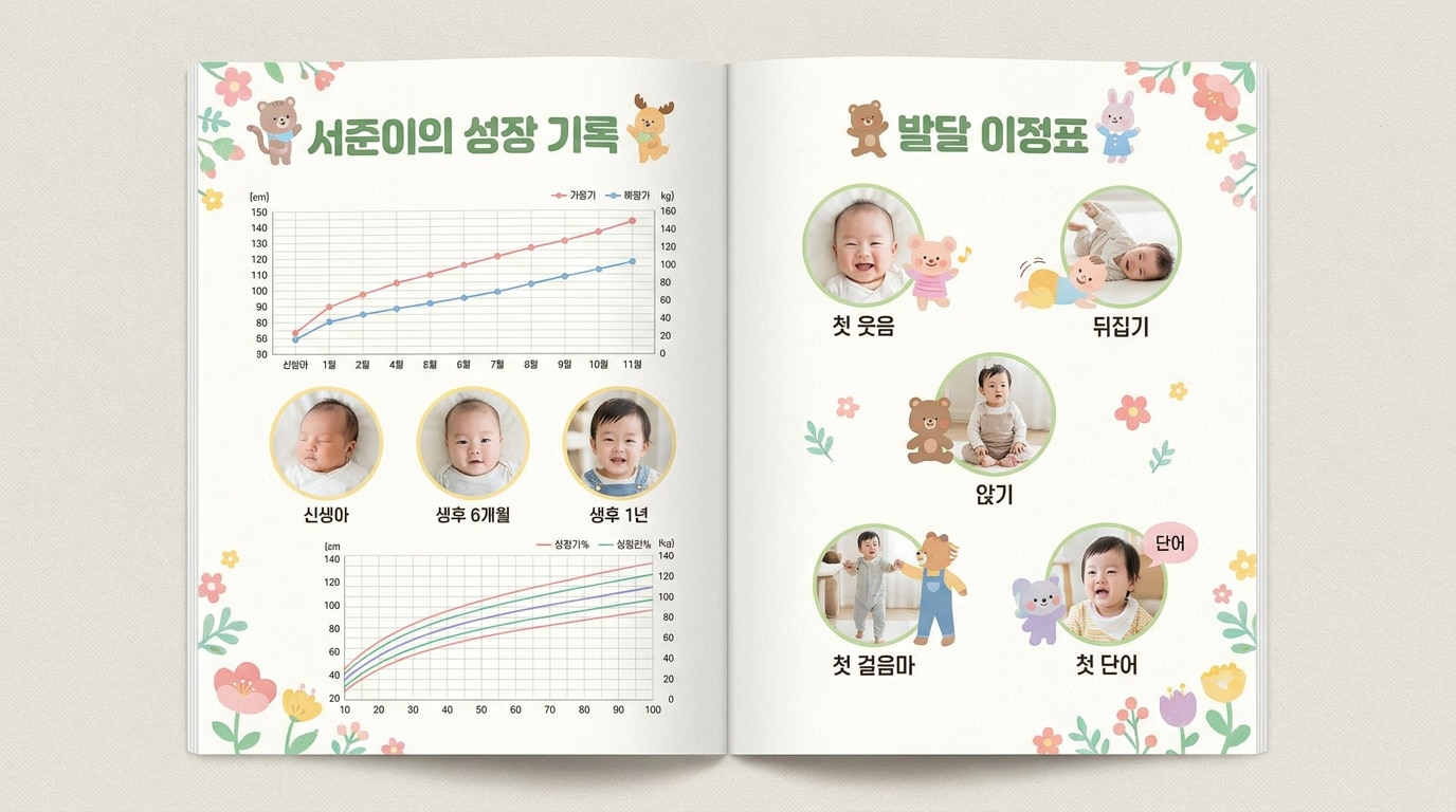 AI generated baby growth report image
