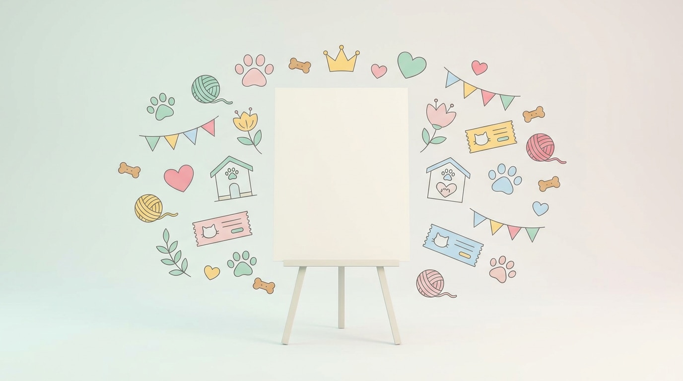 Creative assets for World Cat Day campaign poster