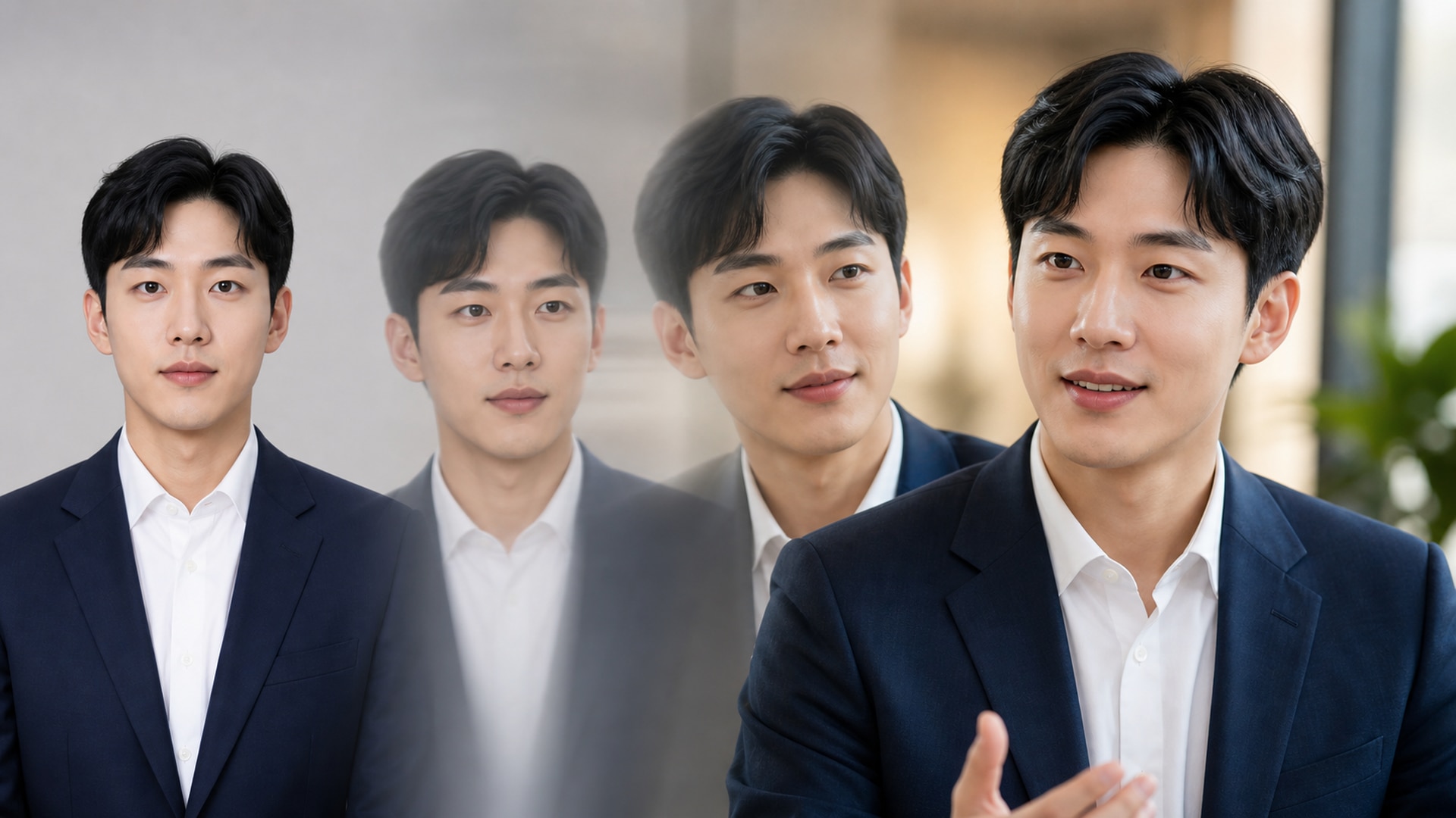 취업 사진 이미지 동영상 변환 예시