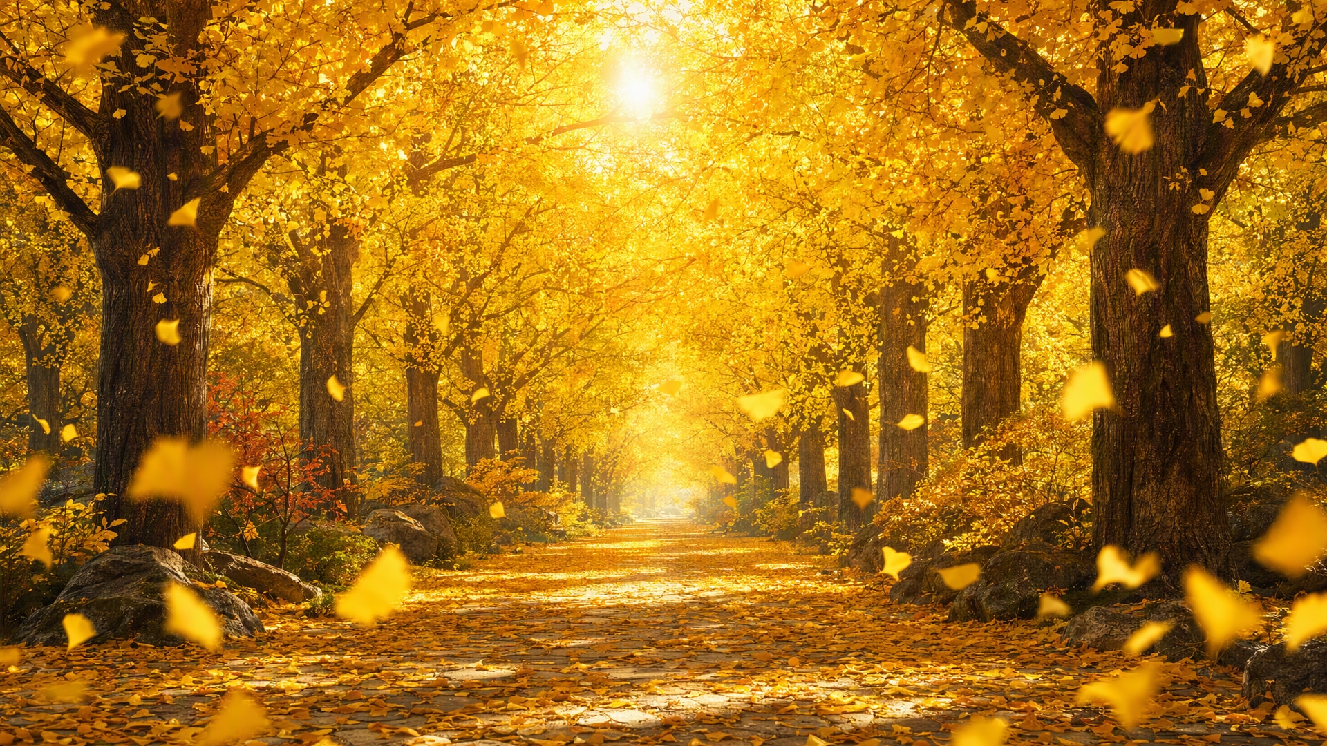 AI generated autumn wallpaper image