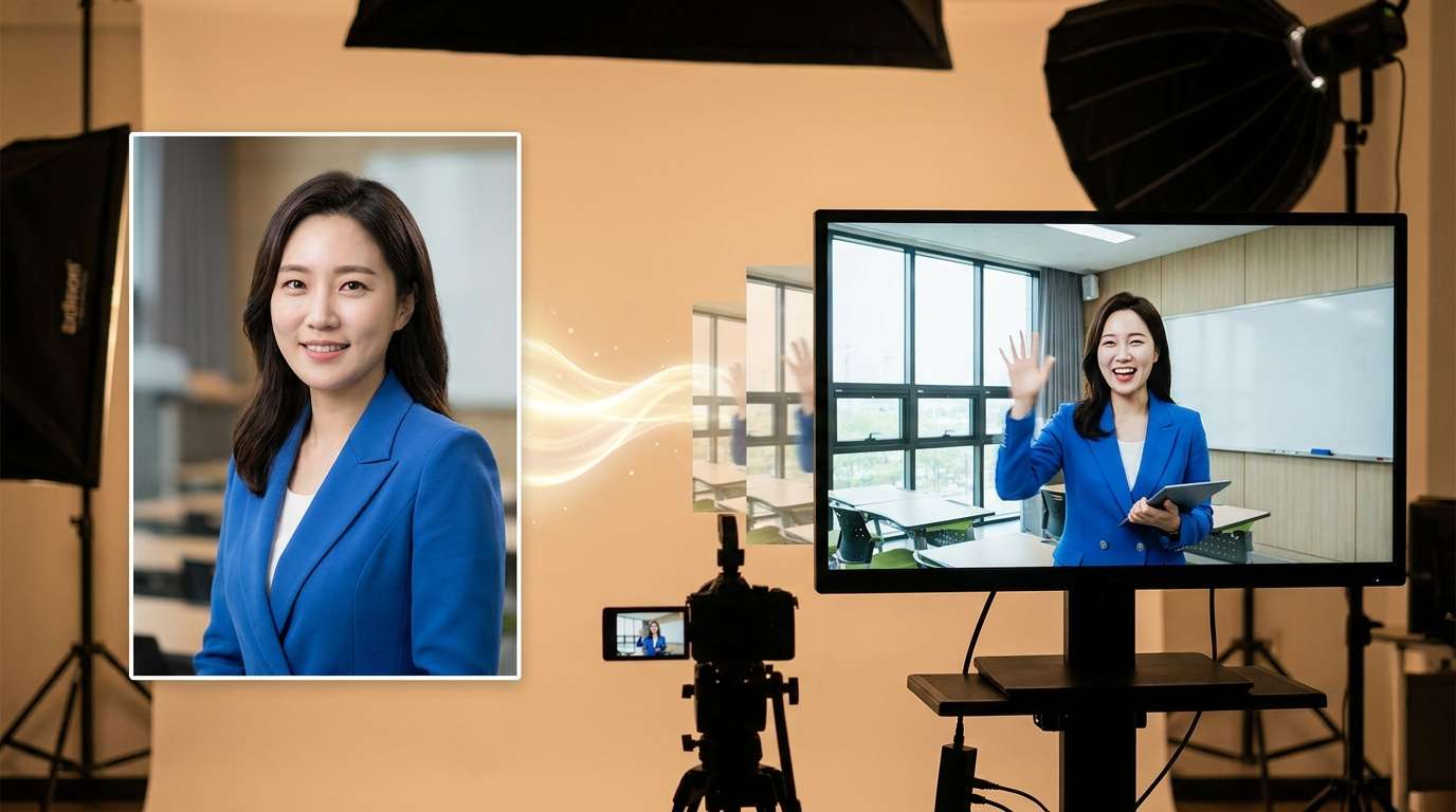 회사 프로필 이미지 동영상 변환 기능
