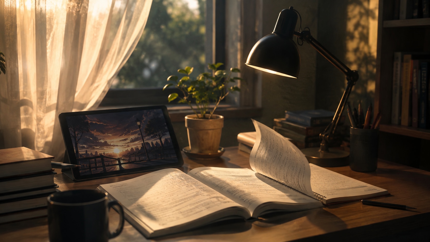 AI image to video for study motivation wallpaper