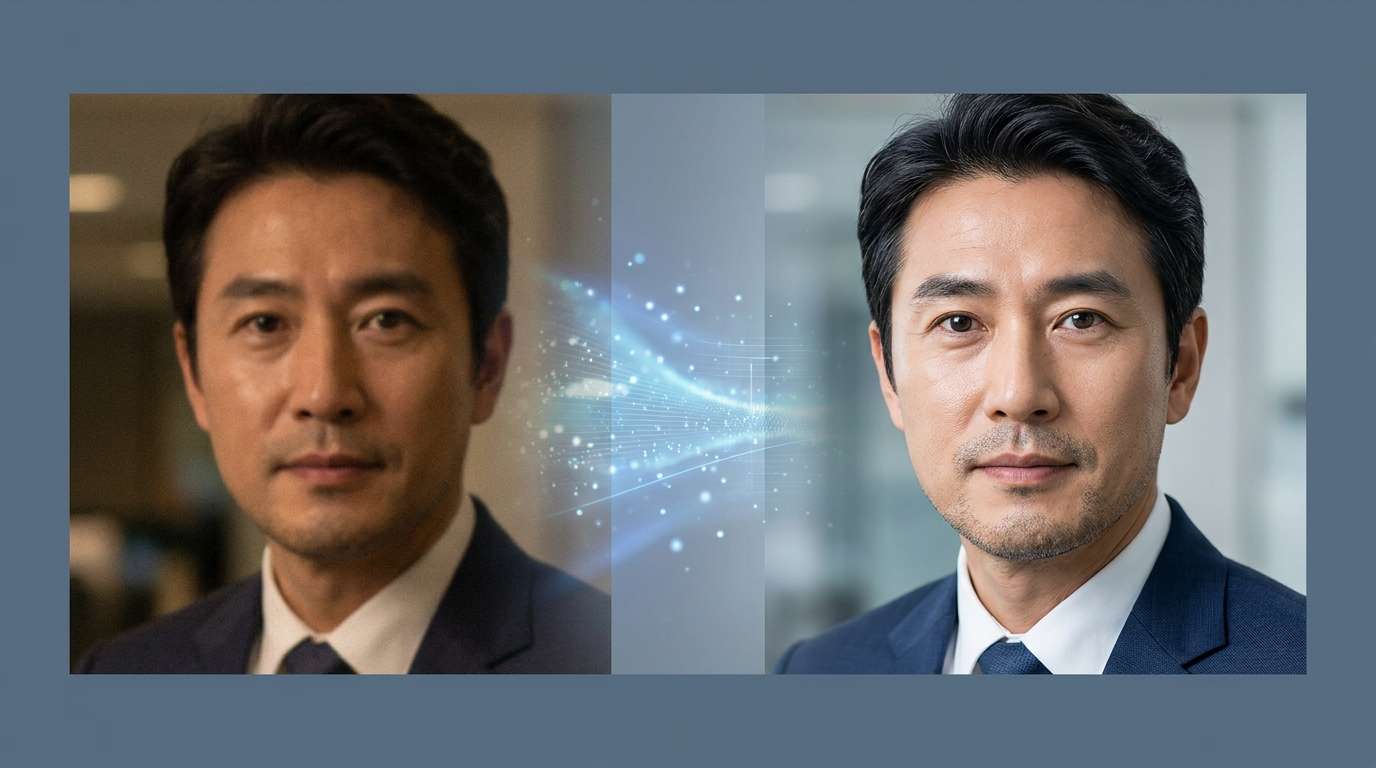 AI 회사 프로필 이미지 화질 보정