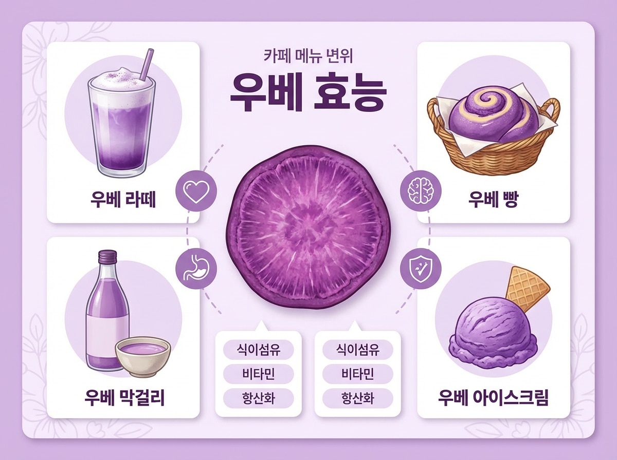 AI infographic and menu design for ube products