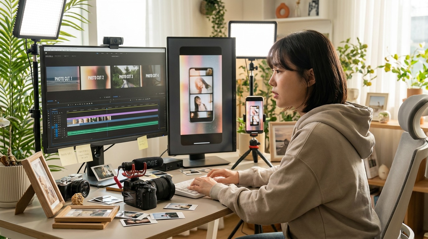 AI life four cut image to video transformation