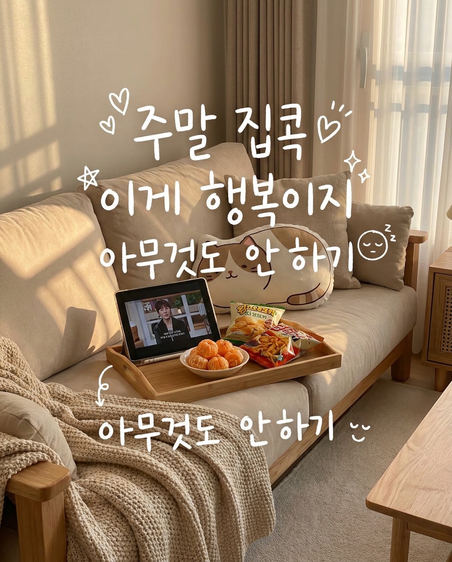 주말 집콕 사진 챗지피티 손글씨 프롬프트 예시