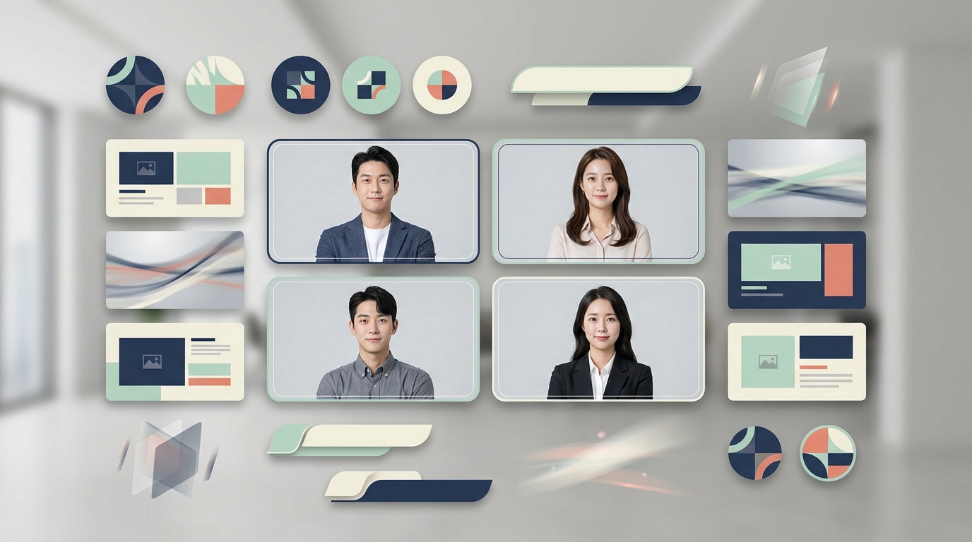 회사 프로필 PPT와 채널용 크리에이티브 에셋