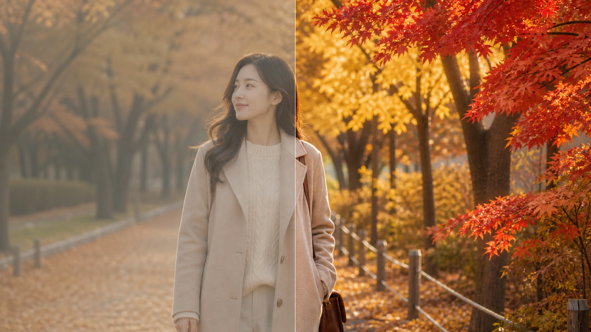 AI 가을 일러스트 이미지 보정