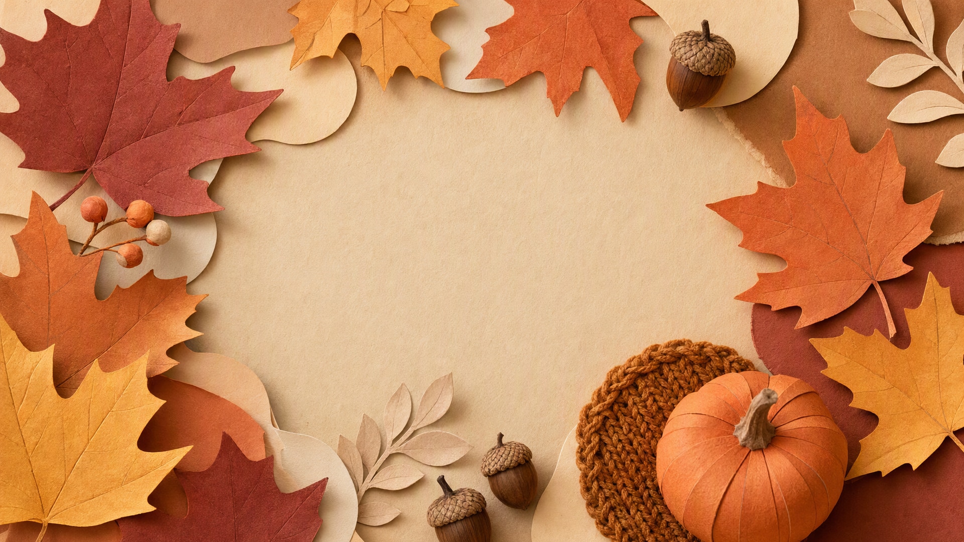 AI-enhanced autumn wallpaper design