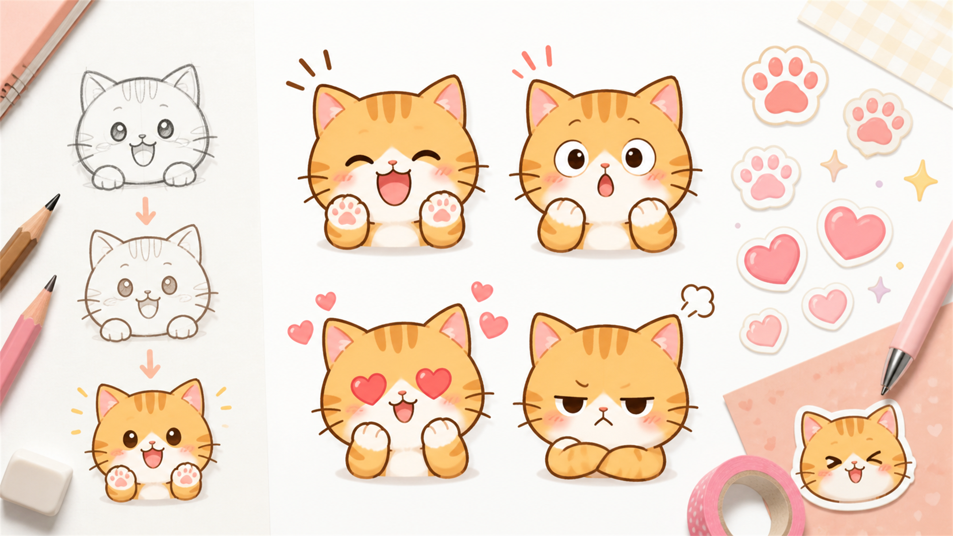 AI 고양이 이모티콘 이미지 생성