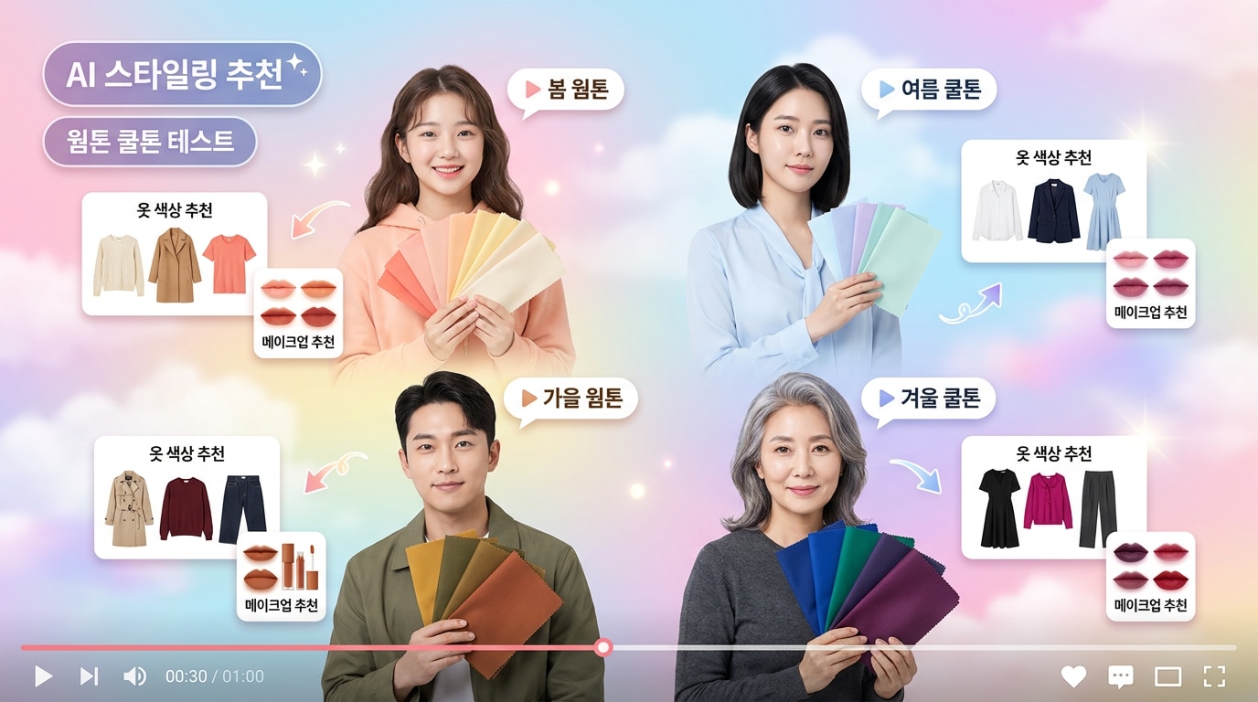 AI 스타일링 추천 퍼스널컬러 동영상 템플릿