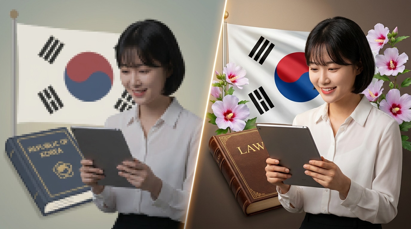 AI 이미지 보정으로 선명해진 제헌절 태극기와 헌법 일러스트