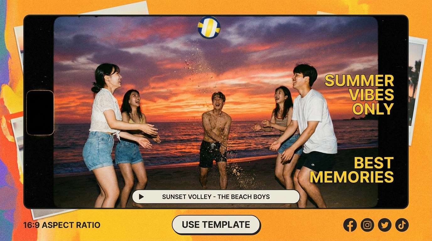 여름 휴가 영상 템플릿