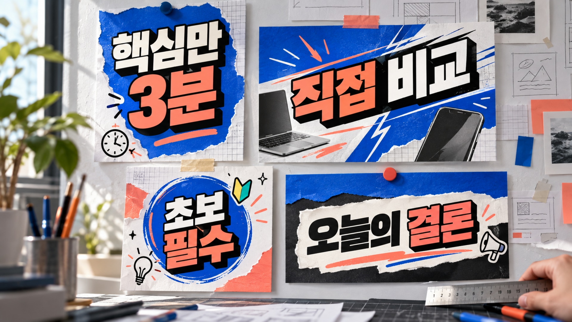 유튜브 썸네일 한글 타이포그래피와 정보 위계