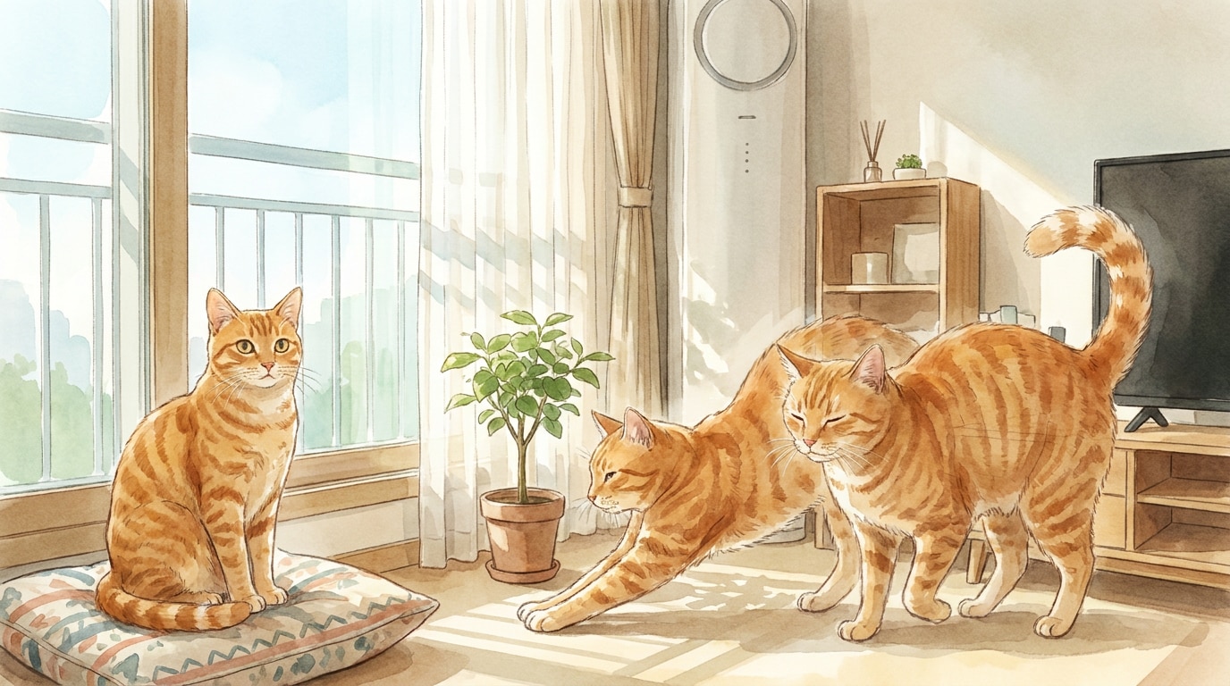 고양이 일러스트 이미지 동영상 변환