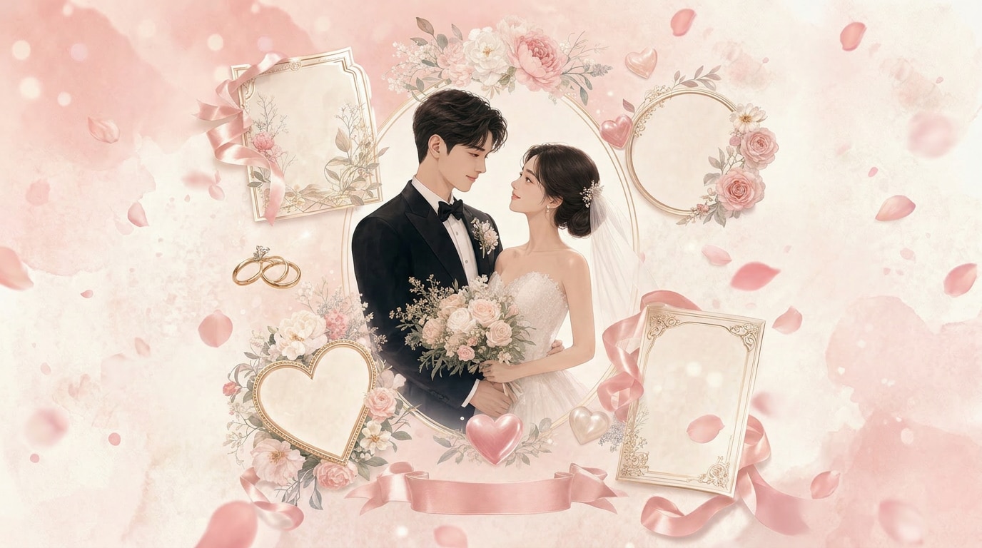 결혼 일러스트용 크리에이티브 에셋