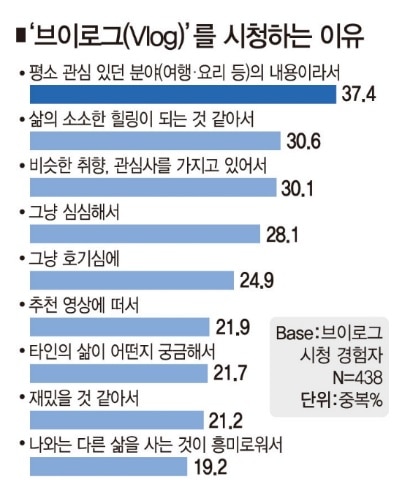 브이로그 시청 이유