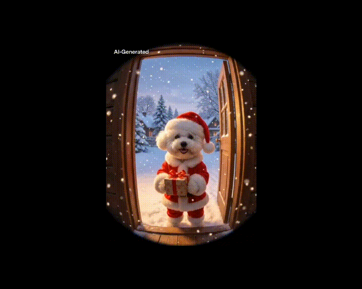 크리스마스 강아지 영상