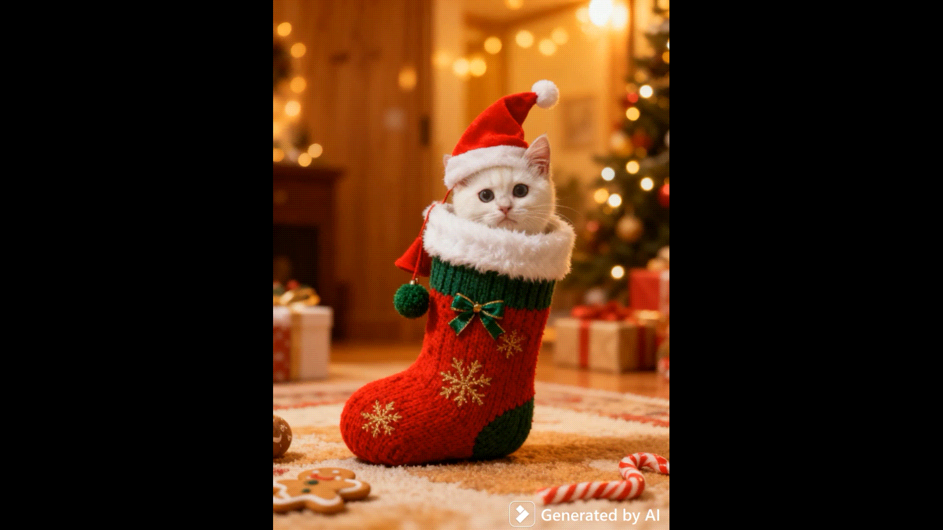 크리스마스 고양이 템플릿