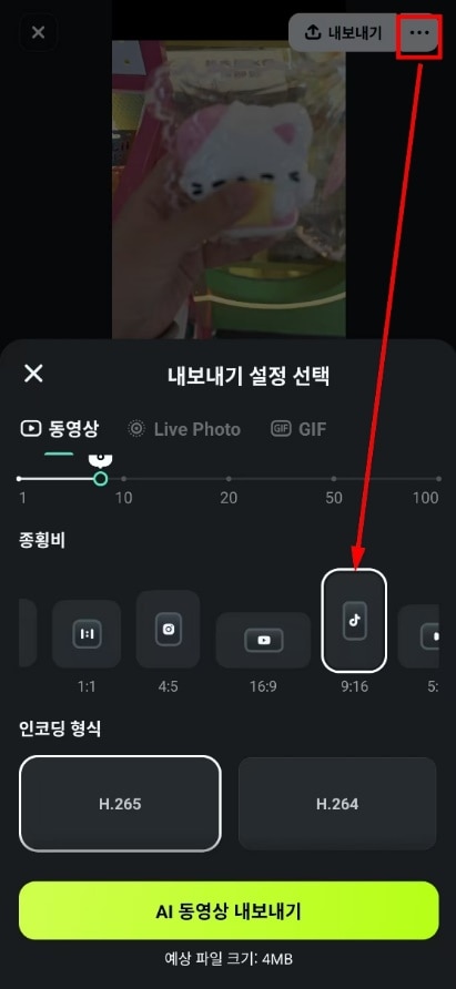 필모라동영상비율설정
