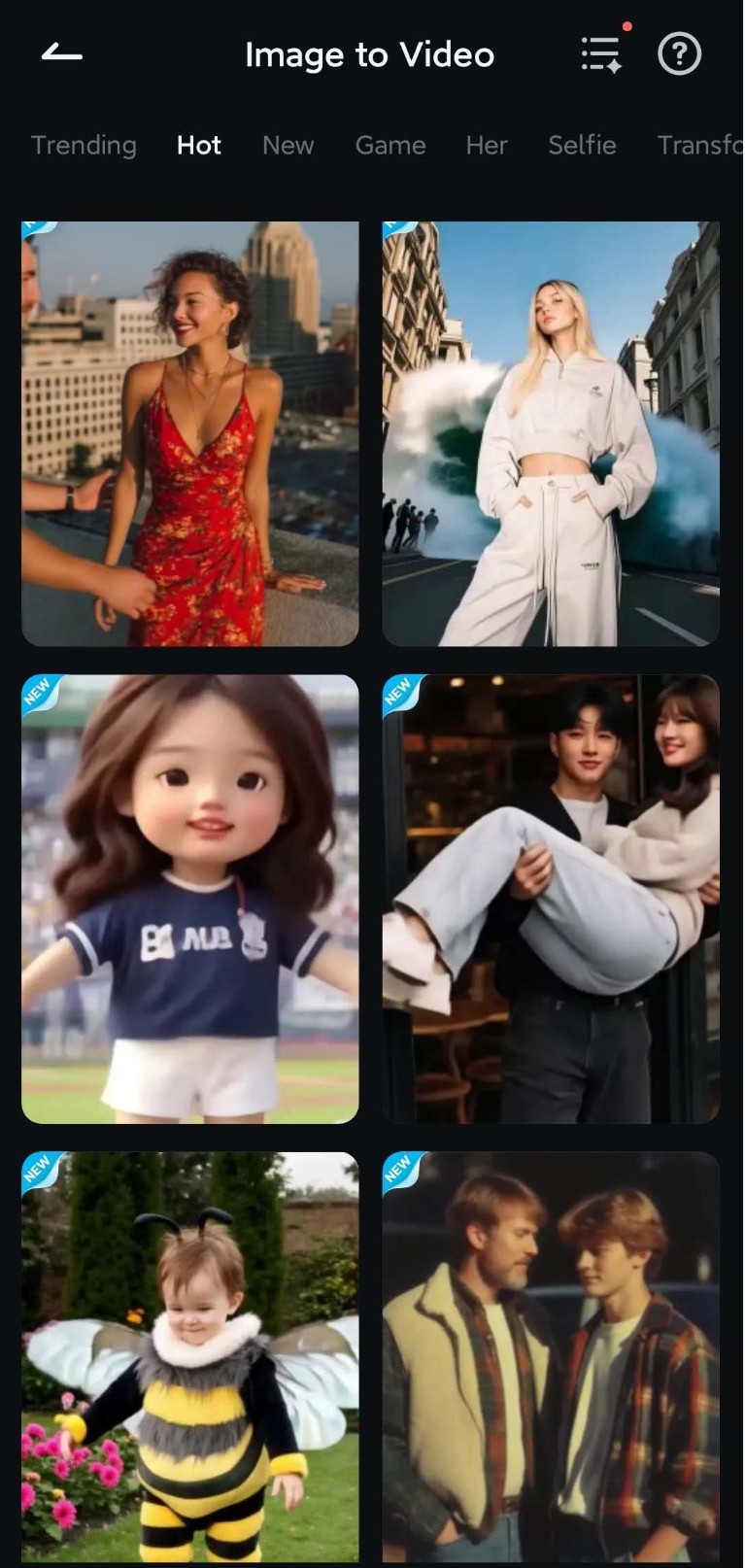 필모라 엡 AI 움짤 생성