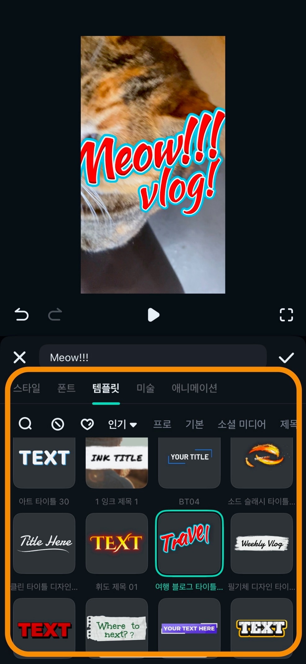텍스트 템플릿