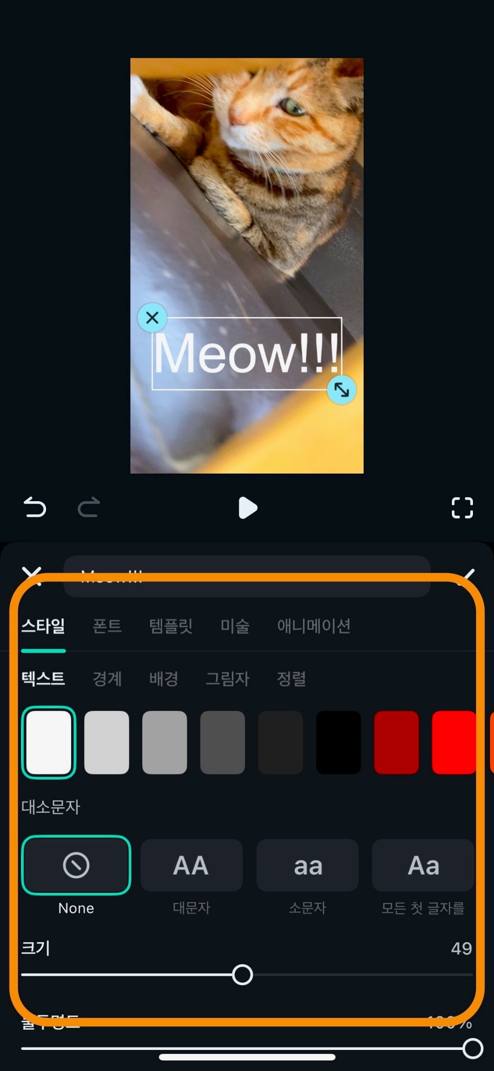 텍스트 스타일과 폰트