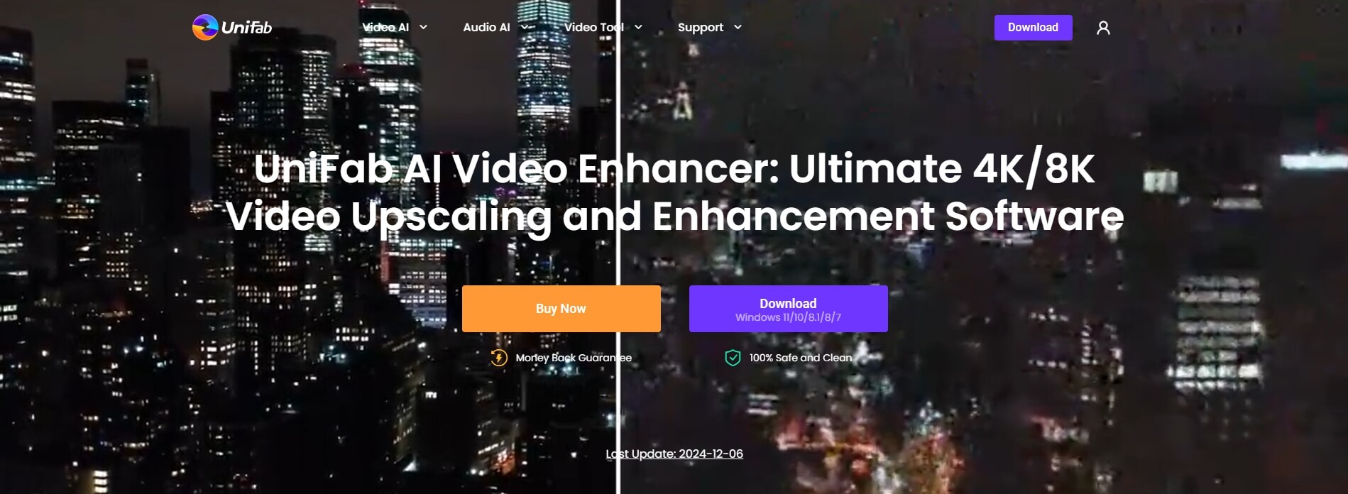 03 저화질 동영상 화질 개선 사이트 - Unifab AI Video Enhancer