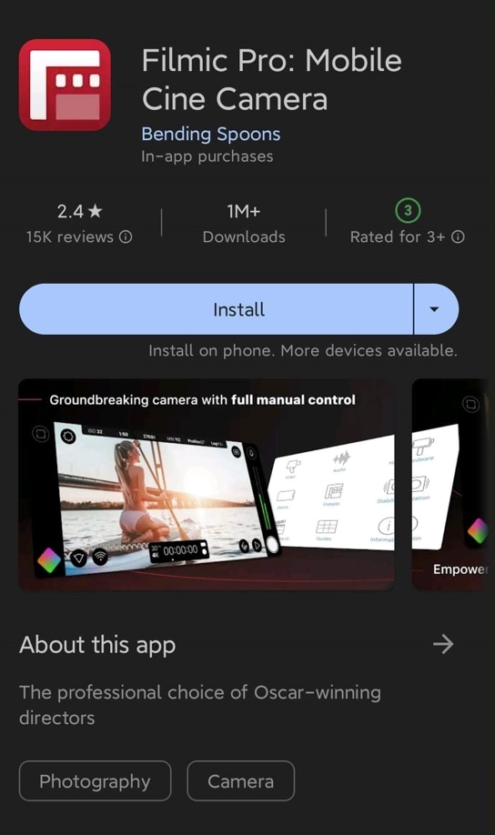 filmic pro