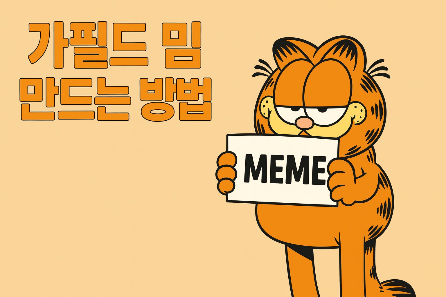 가필드 밈 만드는 방법 가이드