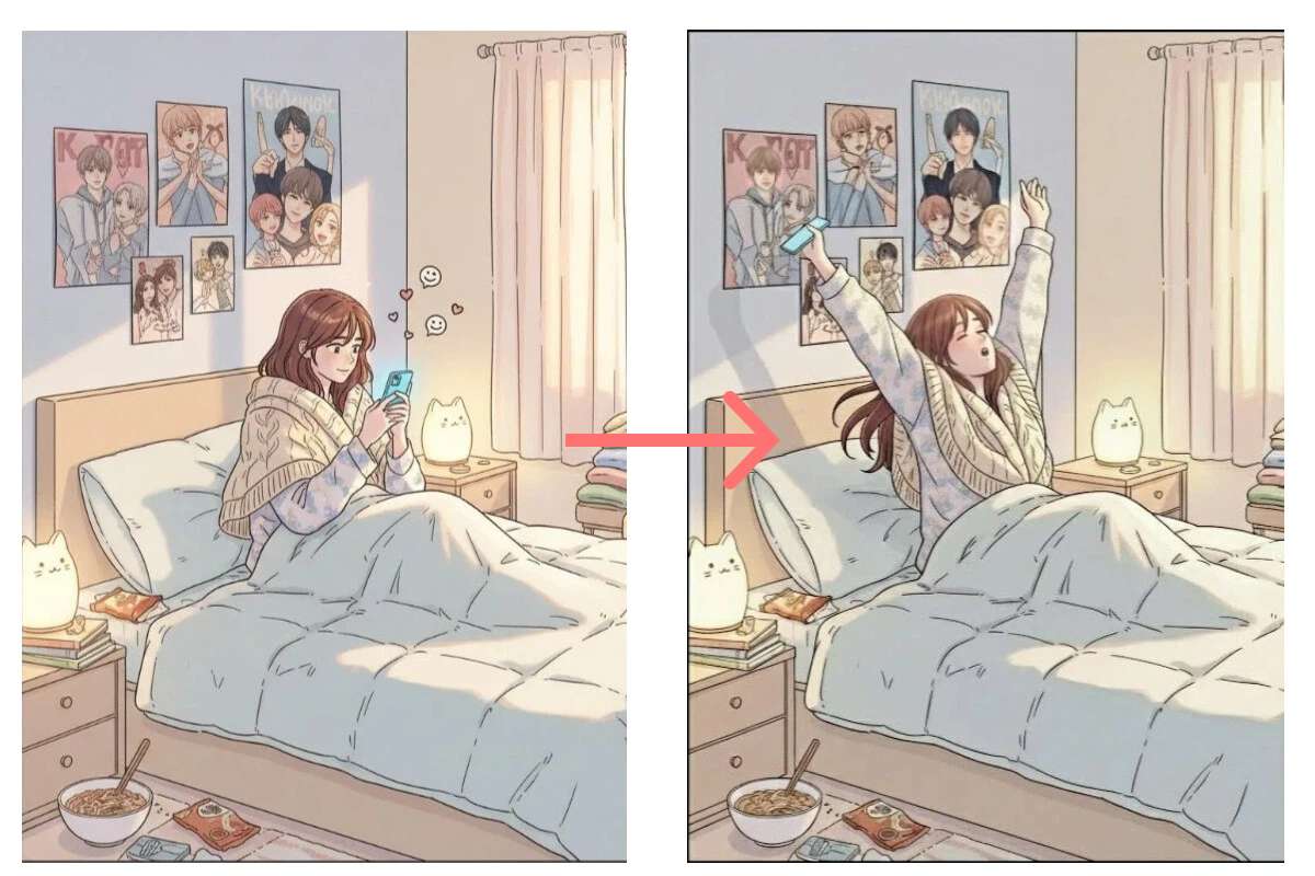 웹툰을 숏폼으로 변환