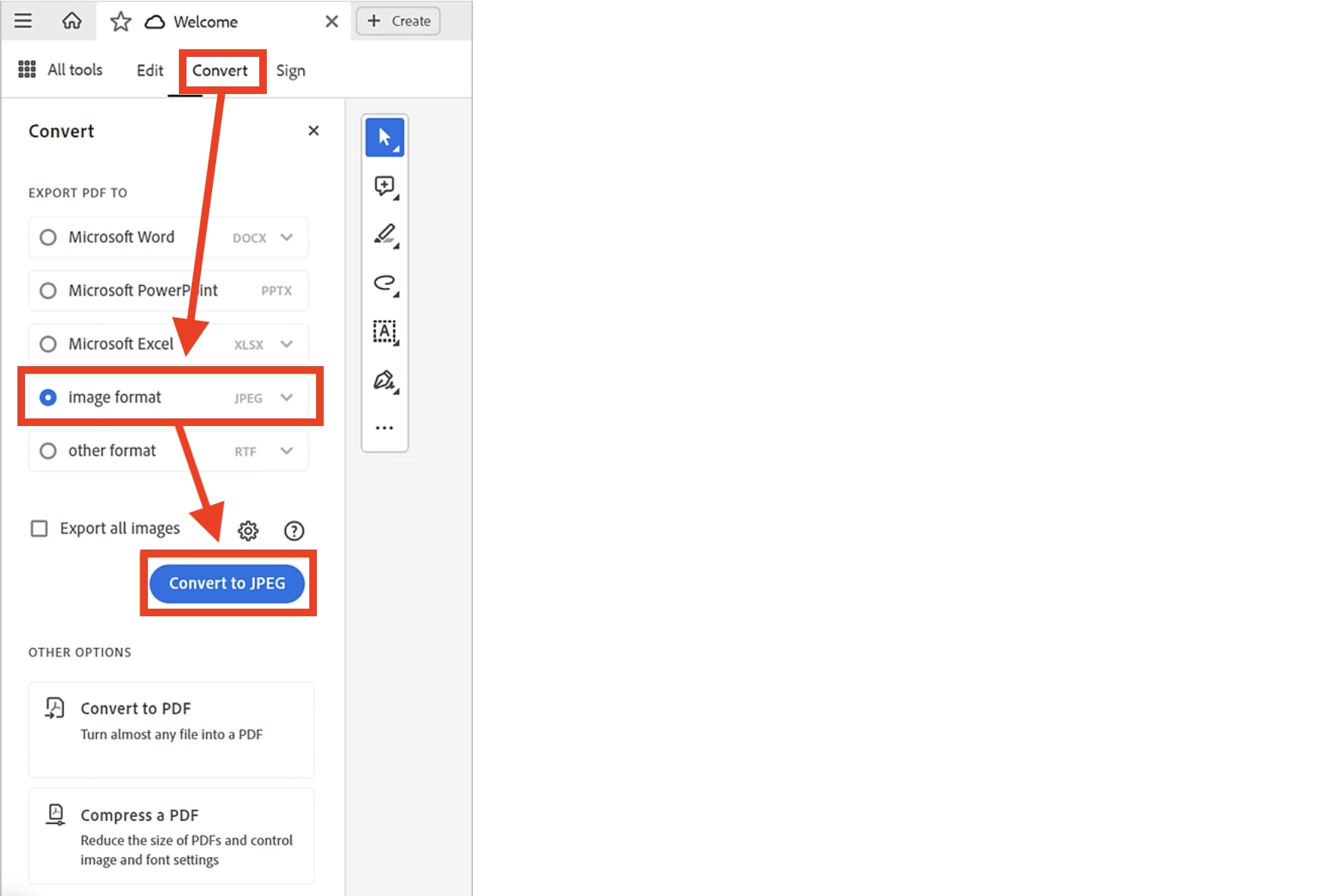 Adobe Acrobat로 PDF JPG 변환 방법