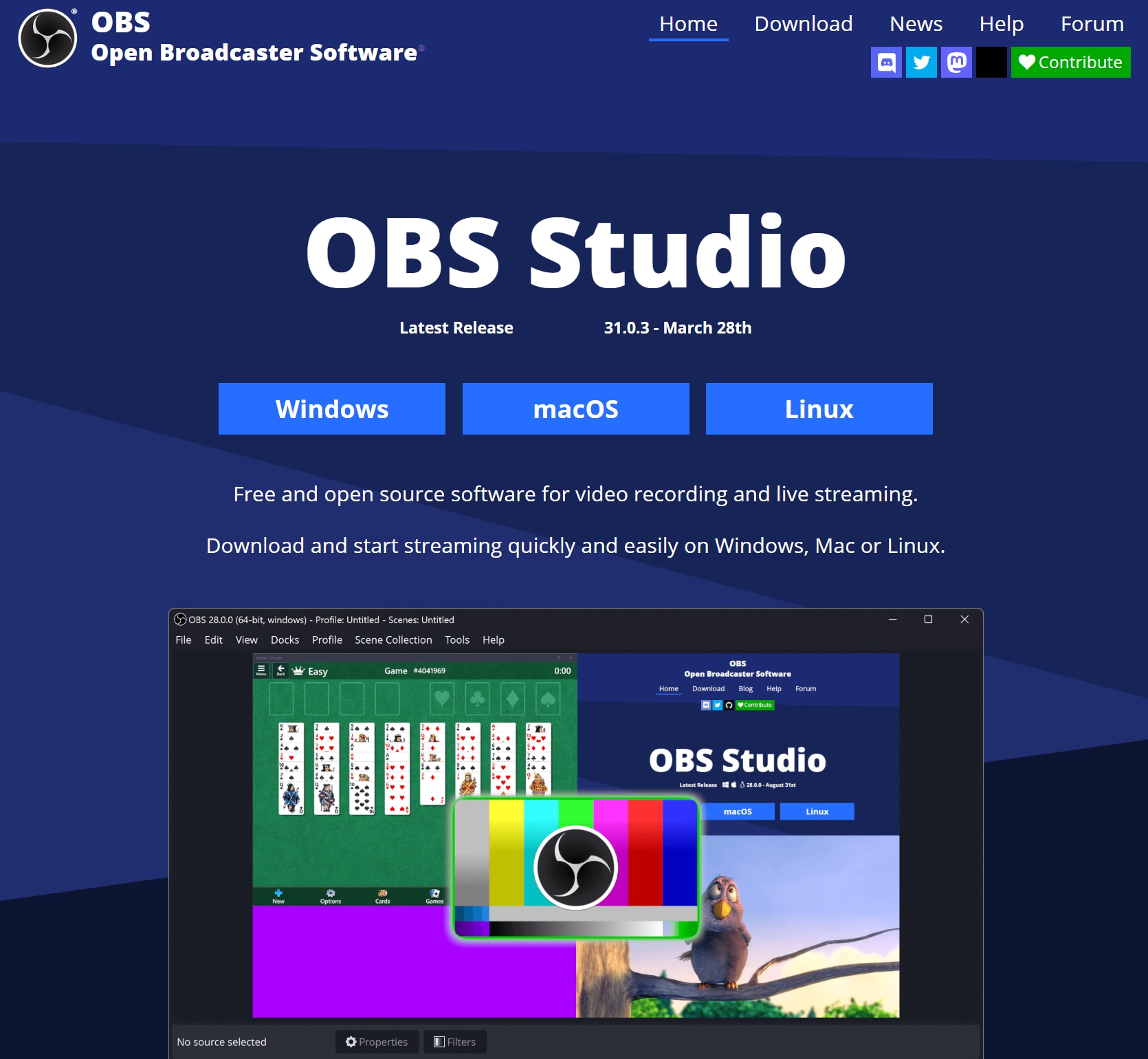 유튜브 스밍 인코더 프로그램 - OBS Studio