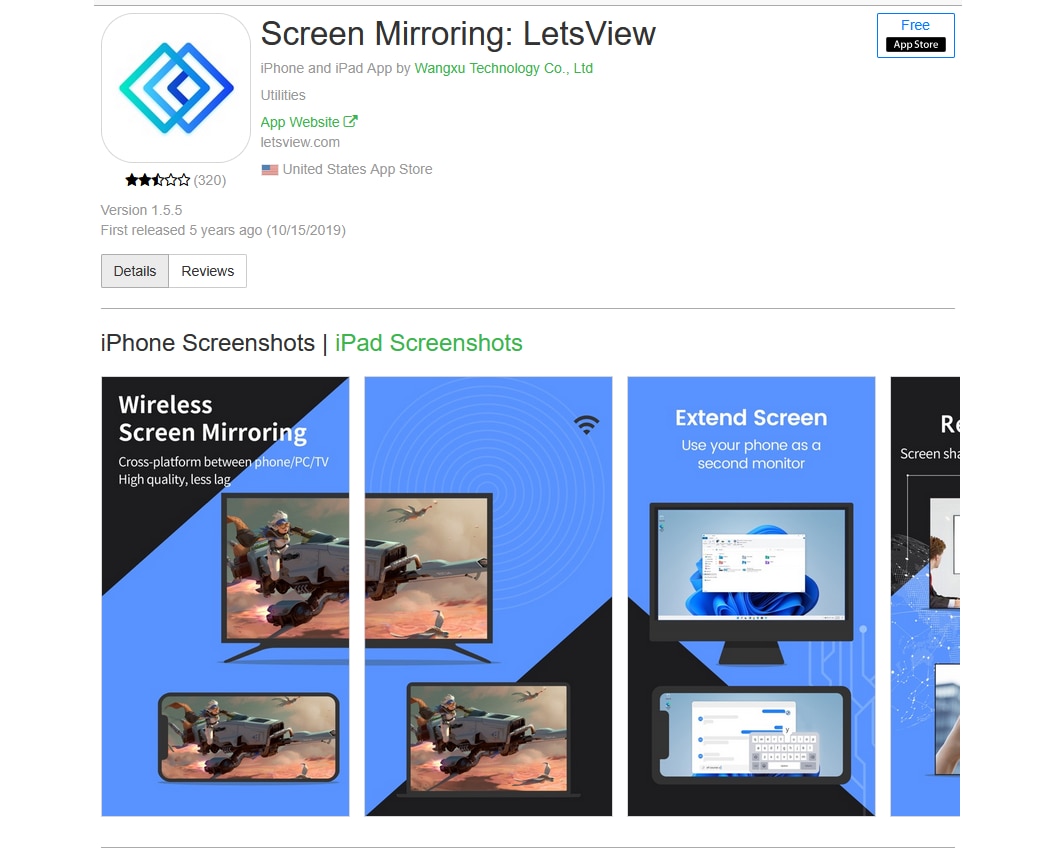 아이 패드에서 화면을 pc로 공유하는 앱 5-letsview
