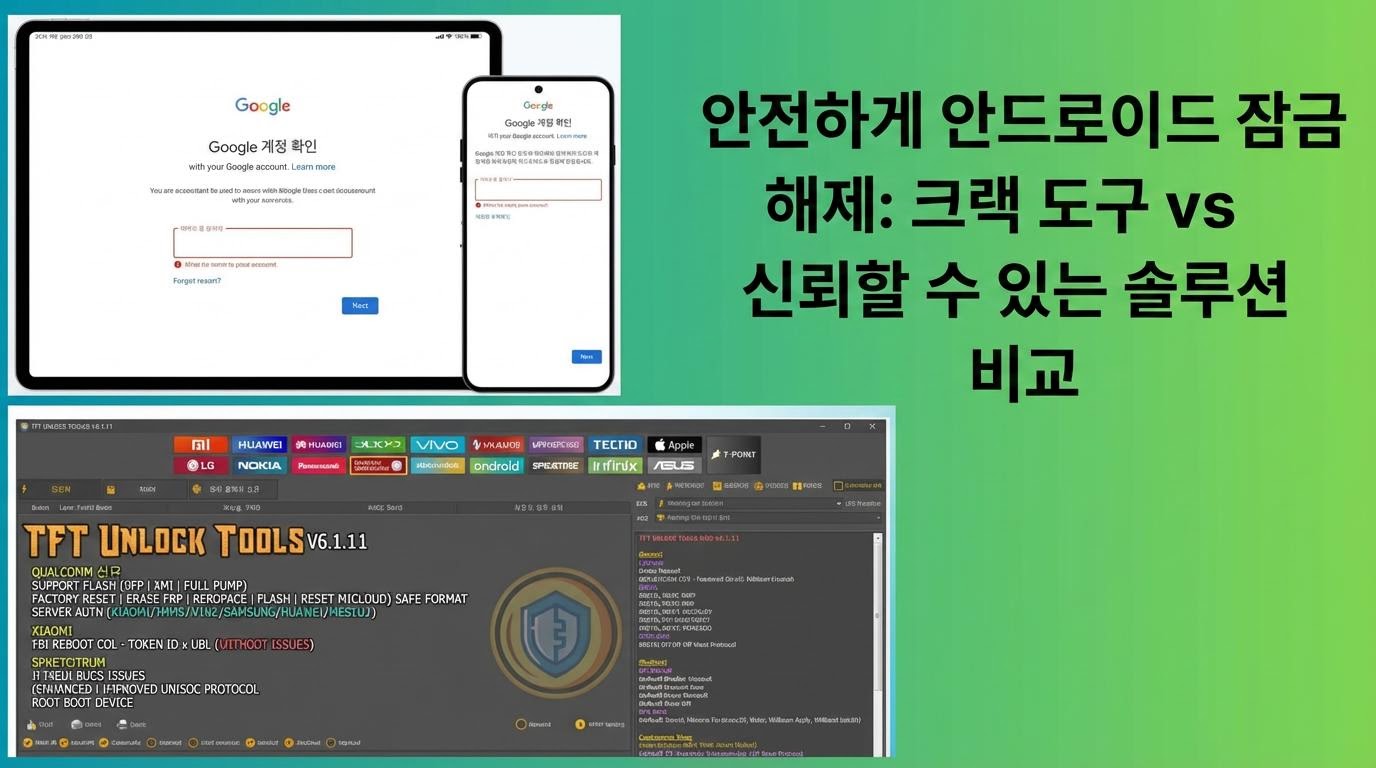FRP 잠금과 언락 툴 크랙 위험을 설명하는 이미지