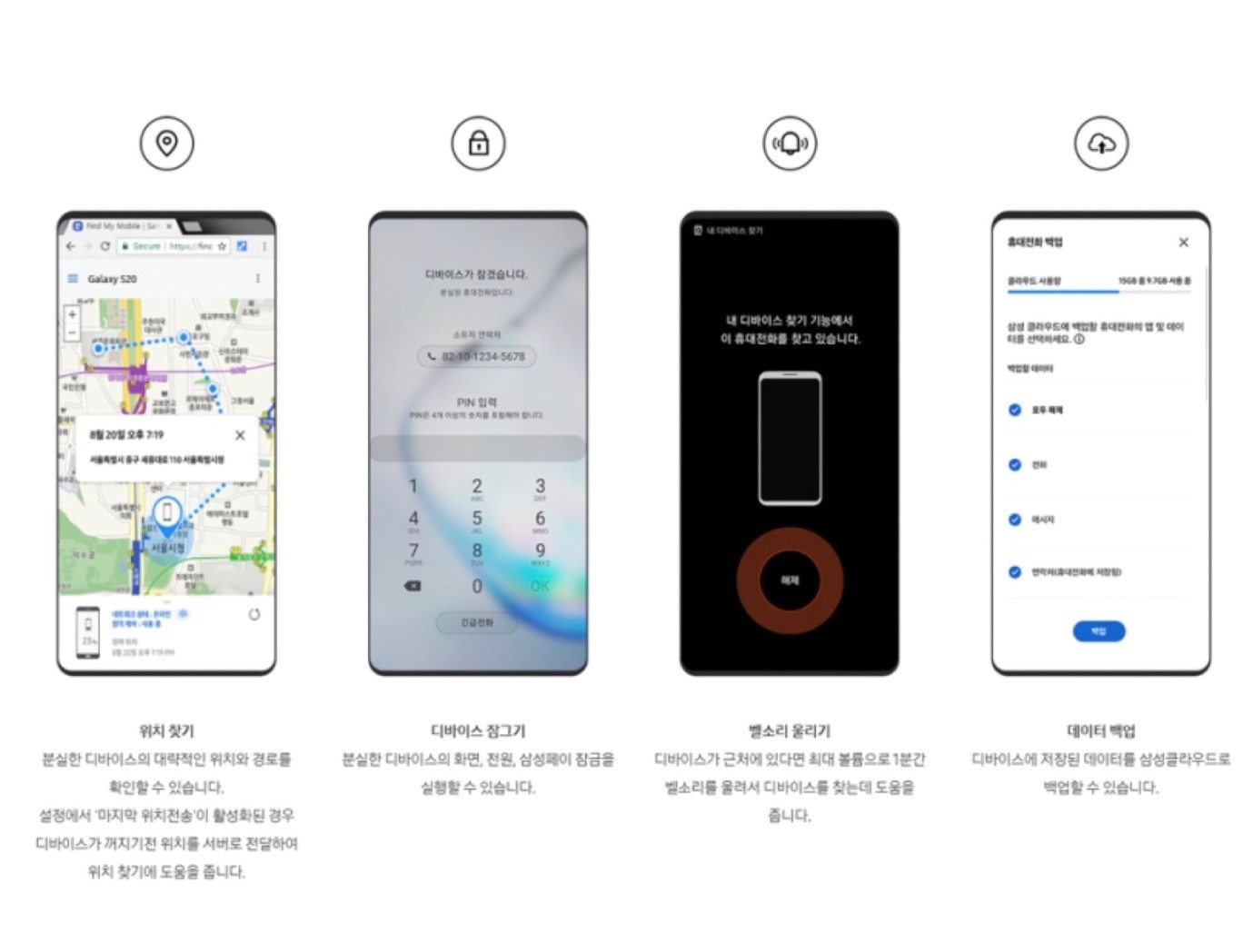 4.삼성 내 디바이스 찾기 대표적인 기능 소개
