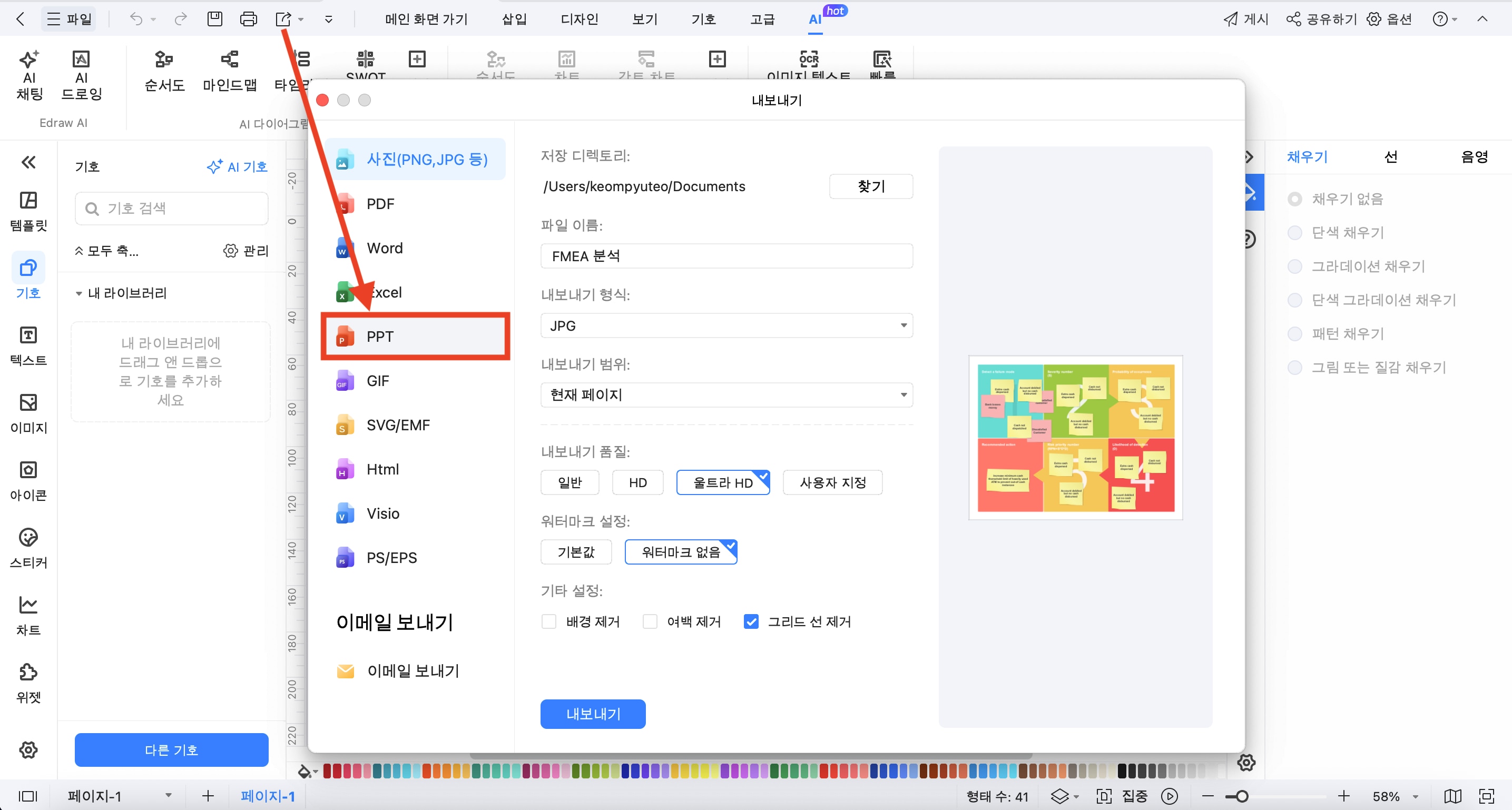 FMEA 분석 사례