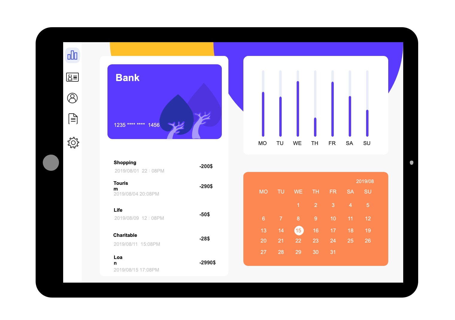iPad UI 와이어 프레임 템플릿