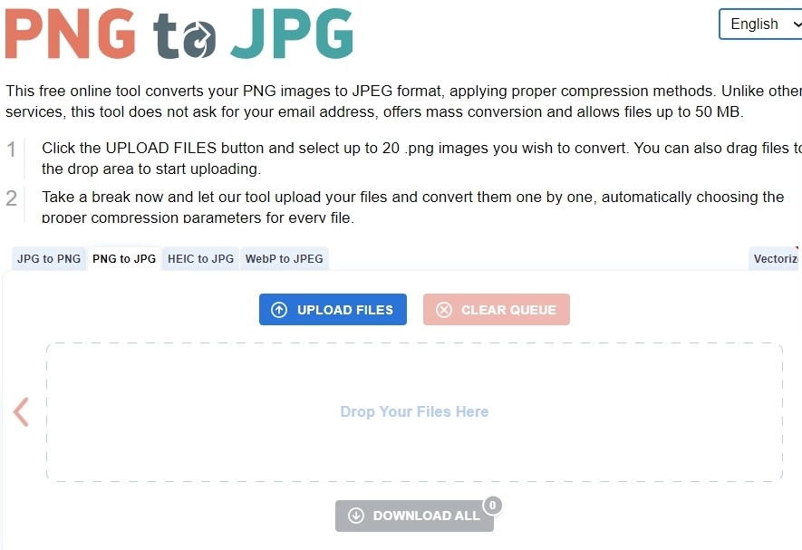 온라인 PNG JPG 변환기