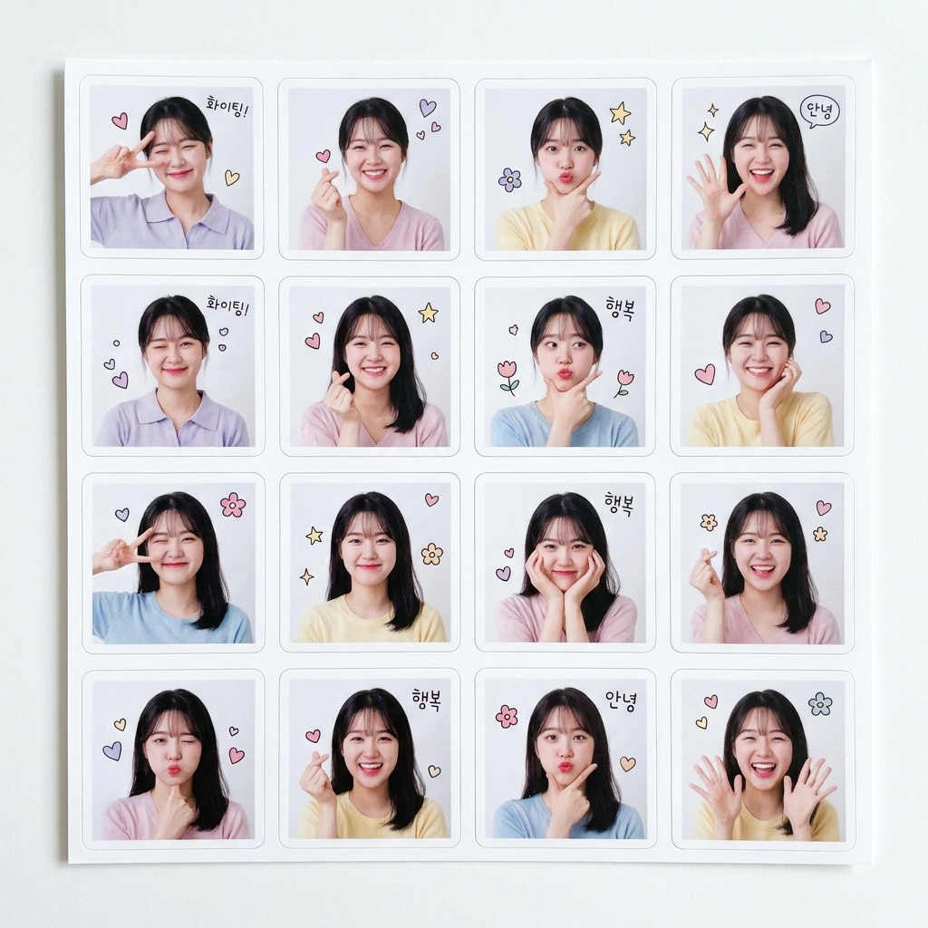 표정 스티커샷 미니미